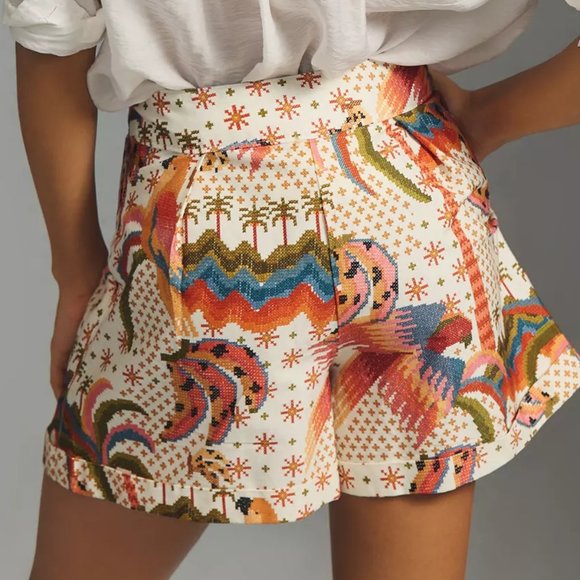 HTF Anthropologie Farm Rio Macaw Island Shorts